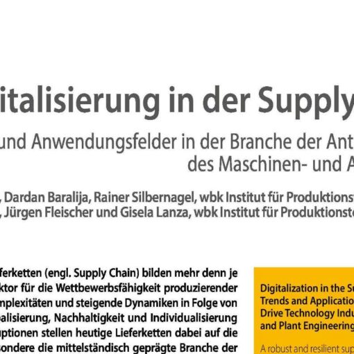Digitalization in the Supply Chain